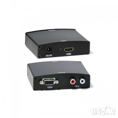 Конвертор-преобразувател вход VGA/2xRCA изход HDMI, снимка 1 - Други - 33169548