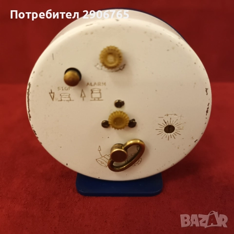 Часовник мини будилник JAPY Германия работещ, снимка 3 - Антикварни и старинни предмети - 52665190