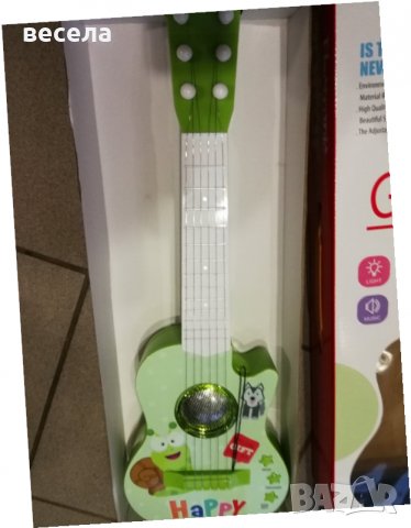 Китара детска играчка, с струни и батерии, снимка 5 - Музикални играчки - 34899784