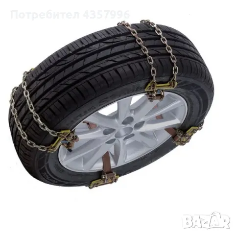 Комплект двойни вериги за сняг, За гуми, от 185 до 265мм, 8бр в комплект, снимка 3 - Аксесоари и консумативи - 48683074