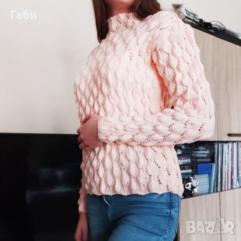 Ръчно плетена блуза, снимка 1 - Блузи с дълъг ръкав и пуловери - 22697887
