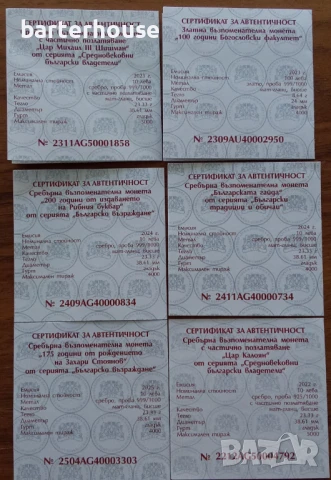 Сертификати за монети