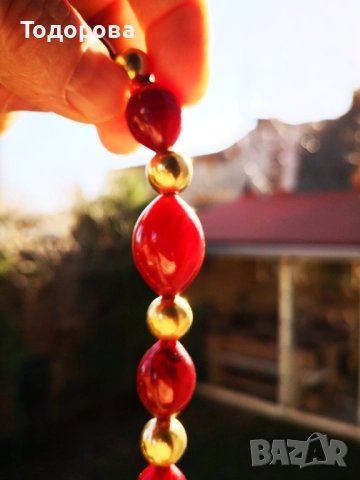 Дамска огърлица-кехлибар и злато.Османска империя., 4 900 лв, снимка 11 - Колиета, медальони, синджири - 52152629