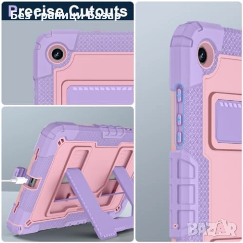 Нов Детски удароустойчив калъф 3 слоя за Tab A11+ 11" 2025, лилав кейс, снимка 4 - Друга електроника - 53523113