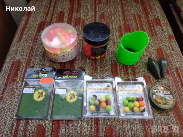 Повод Ендуро 25lb(на към 50%) и много Pop-Up топчета.