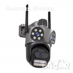 Тройна външна wifi камера 9МР с аларма ,24 диода , снимка 2 - Други - 51029235