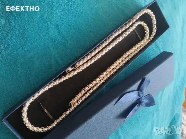 Нов, масивен сребърен ланец. В кутия