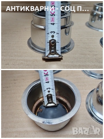 Комплект 4 Броя Соц Хромирани Капачки За Джанти За Ретро Автомобили ЛАДА / НОМЕР 672., снимка 10 - Антикварни и старинни предмети - 53385783