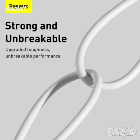 Baseus CALYS-A02 Кабел за зареждане Lightning 2.4A 1M, снимка 6 - Аксесоари за Apple - 49738380