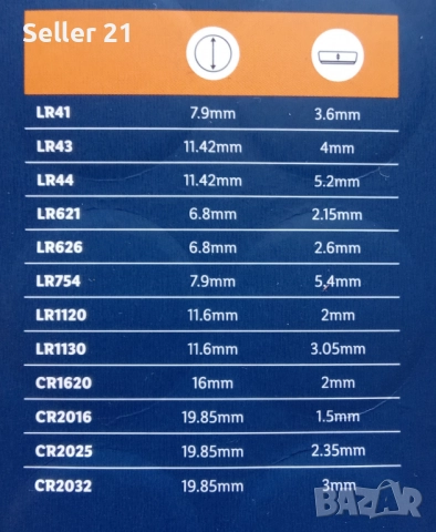 Батерия батерии за часовник, дистанционно, аларма и други, снимка 4 - Друга електроника - 51959760