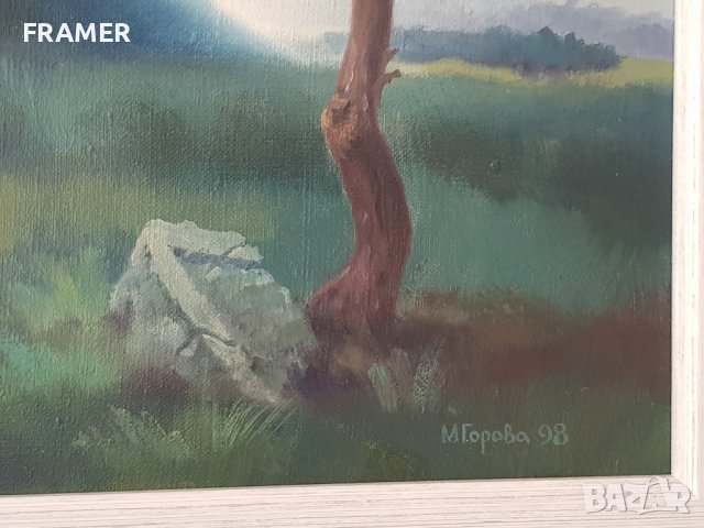 Картина от Майя Горова 1998 г. Тракийска могила маслени бои, снимка 5 - Картини - 38135466