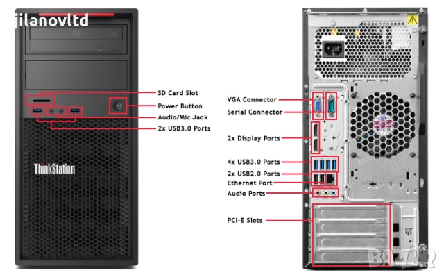 Компютър Lenovo P300 I7-4790 16GB 256GB SSD с Windows 10 / 11, снимка 5 - Работни компютри - 50839406