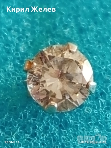 Елегантна сребърна обеца с инкрустиран цирконий ръчна изработка 78910, снимка 6 - Обеци - 52835139