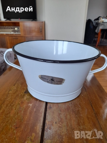 Стара емайлирана цедка,гевгир #18, снимка 3 - Други ценни предмети - 52123165