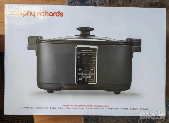 Мултифункционален мултикукър Morphy Richards 10 в 1,6,5 л,1350 W,черен, снимка 7 - Мултикукъри - 49938071