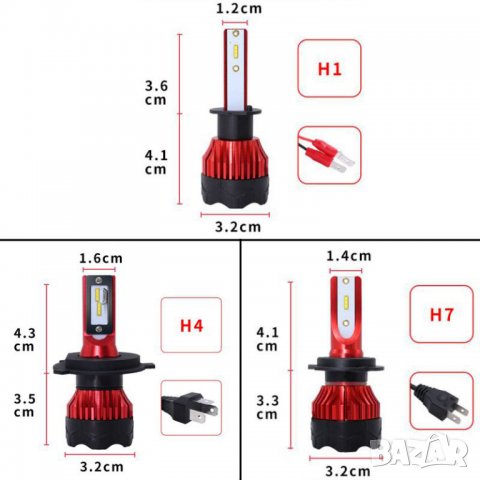 Лед крушки h7 лед крушки h4 лед крушки h1 , hb3 hb4 CNSUNNYLIGHT K5 , снимка 7 - Аксесоари и консумативи - 28299625