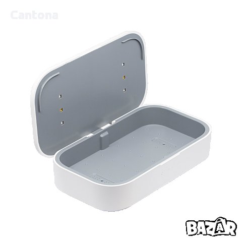 3-в-1 UV стерилизатор и дезинфектант за телефон, бижута и др, с 10w QI бързо зарядно устройство и ар