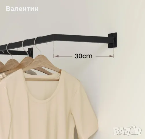 Правоъгълна релса за дрехи, снимка 3 - Други стоки за дома - 50372694