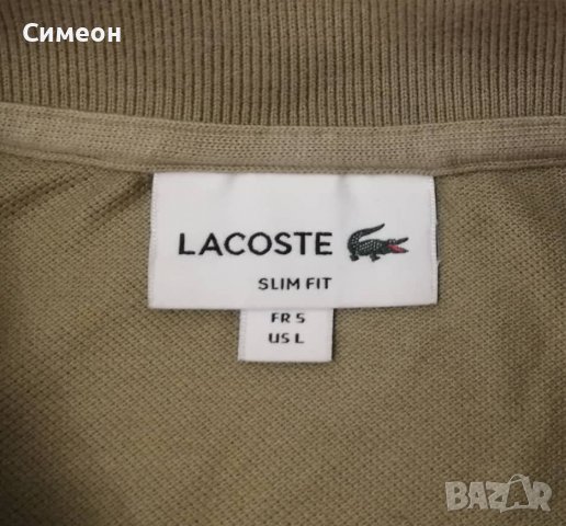 Lacoste Polo Shirt оригинална тениска L памучна поло фланелка, снимка 3 - Тениски - 37655786