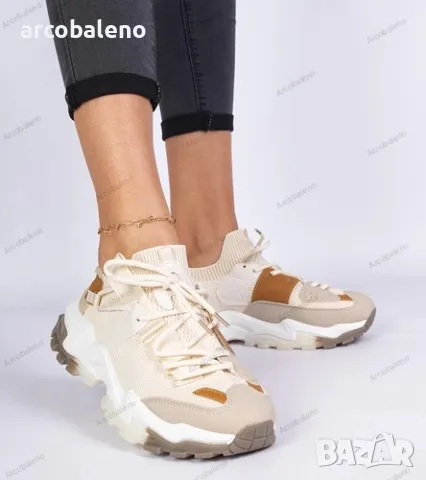 Дамски маратонки с горна част от чорап Milada, 2цвята , снимка 2 - Маратонки - 49307352