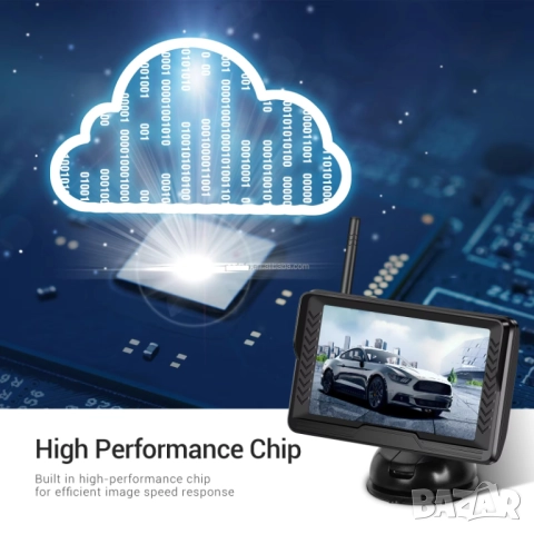 Безжична камера с монитор, за паркиране, бус, заден ход, кола, автобус, автомобил, задно виждане 12V, снимка 7 - Аксесоари и консумативи - 52006244