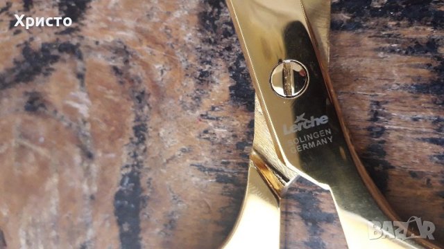 нож и ножица комплект Лерхе Lerche Солинген Solingen с 24 карата златно покритие и китайски лак, снимка 7 - Антикварни и старинни предмети - 31544226