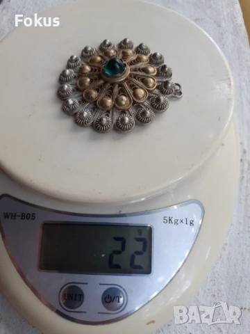 Възрожденски сребърен накит сачан живачна позлата, снимка 5 - Антикварни и старинни предмети - 53410246