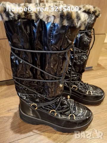 Италиански дамски зимни ботуши, апрески 