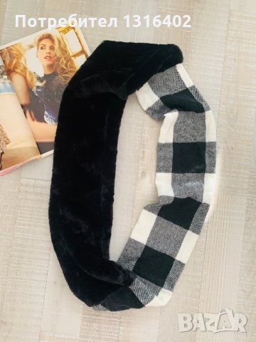 Мек шал в черно и бяло “Primark”, снимка 4 - Шалове - 27303602