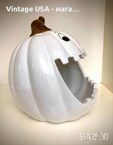 Декоративен керамичен свещник за Хелоуин / Halloween, снимка 2 - Декорация за дома - 52168251