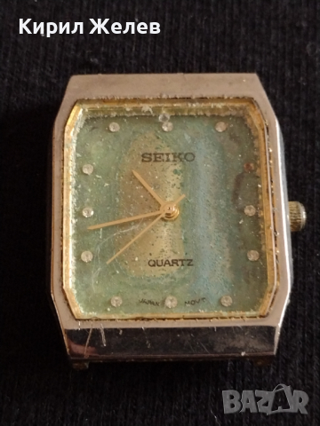 Стилен дамски часовник SEIKO QUARTZ JAPAN с кристали Сваровски интересен модел - 26889, снимка 1 - Дамски - 36548798