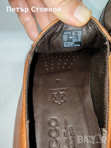 Предлагам стилни мъжки официални обувки от естествена кожа ECCO №46, снимка 8 - Официални обувки - 53247494