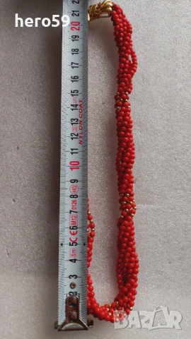 Златна стара огърлица-колие с натурални корали и златна закопчалка и златни топчета-90 бр.Злато 18к , снимка 7 - Колиета, медальони, синджири - 50662351