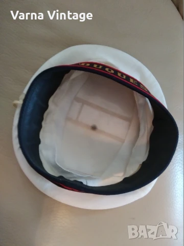 Морска шапка от фрегата DUQUESNE Франция., снимка 2 - Антикварни и старинни предмети - 50620468