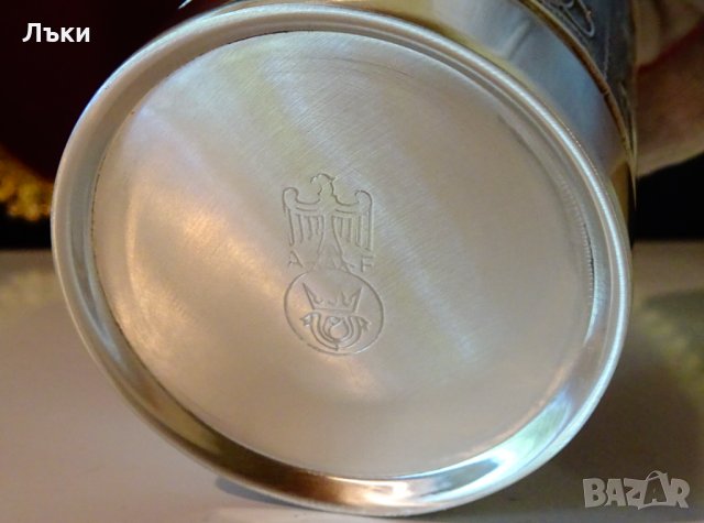 Халба,чаша от калай,цветя,300 мл.. , снимка 4 - Антикварни и старинни предмети - 33268523