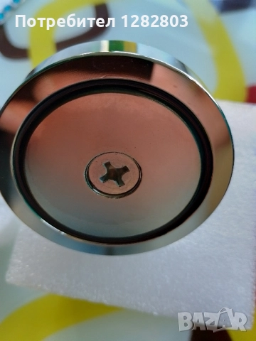 Неодимов магнит с карабинер. Магнит за риболов. ф60 и ф75, снимка 2 - Други инструменти - 52176006