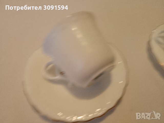 Чаши със чинийки за кафе от костен порцелан, снимка 11 - Антикварни и старинни предмети - 43126450