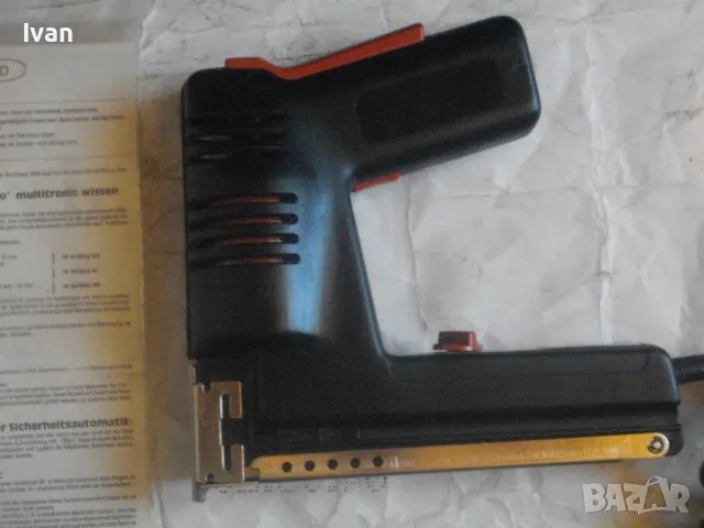Масивен Електрически ТАКЕР Дърводелски за скоби 8-18мм Старо качество ФРГ ESCO Multitronic Typ S30, снимка 14 - Други инструменти - 47341783