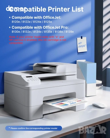 Мастилени касети 924e 924XL за принтери HP OfficeJet Pro (4 броя, черна, циан, магента, жълта), снимка 2 - Консумативи за принтери - 53426398