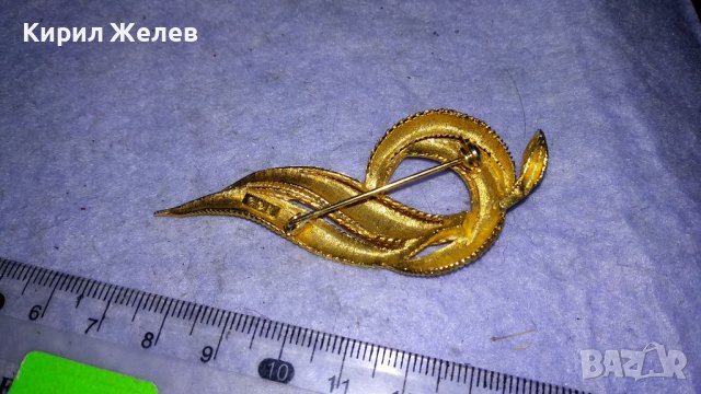 ПРЕКРАСНА АЖУРНА с ПОЗЛАТА СТИЛИЗИРАНА МАРКОВА АРТ БРОШКА от БРАГОРОДНА НЕРЪЖДАЕМА СТОМАНА 33128, снимка 13 - Други - 39072433