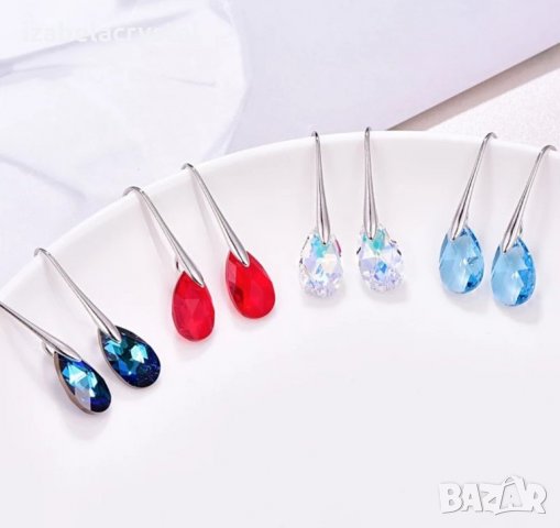 Комплект Сваровски ”pear-shaped'' Crystals from SWAROVSKI ®, снимка 2 - Бижутерийни комплекти - 18444434