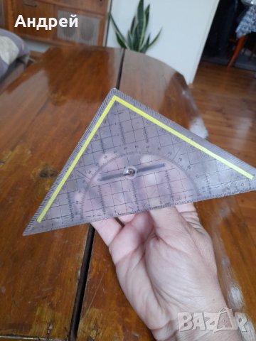 Стар триъгълник,транспортир , снимка 5 - Други ценни предмети - 32622742