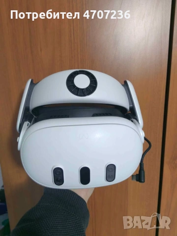 Quest 3 128 GB +Bobovr s3Pro head strap+kiwi facial interface+ кабел CкъмC 5метра още е в гаранция!, снимка 5 - Други игри и конзоли - 53077119