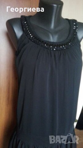 Черна рокля H&M с колие от камъни ПРОМОЦИЯ👗🍀S, М, М/Lр-р👗🍀 арт.425, снимка 1 - Рокли - 27429086