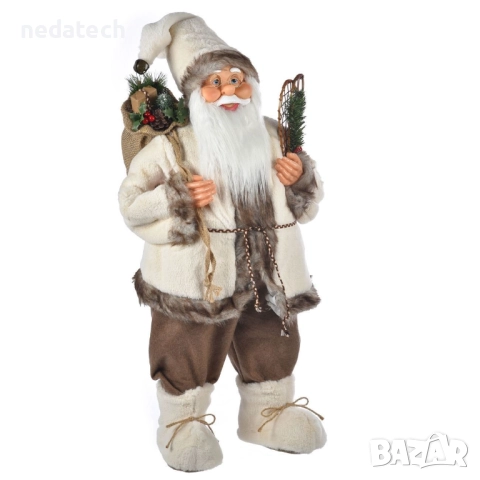 Дядо Коледа, 80 cm, екрю/бежов, снимка 2 - Декорация за дома - 52287865