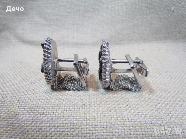 ЛУКСОЗНИ СТАРИ РЪКАВЕЛИ COMMODORE от ПОЛУ-СКЪПОЦЕННИ КАМЪНИ, снимка 5 - Антикварни и старинни предмети - 27703150