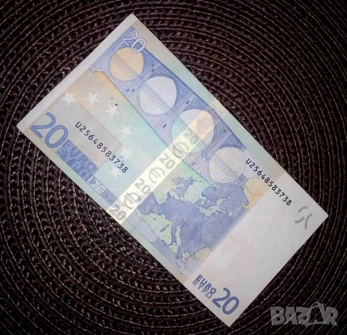 Банкнота 20 евро - 2002год., снимка 4 - Нумизматика и бонистика - 53447539