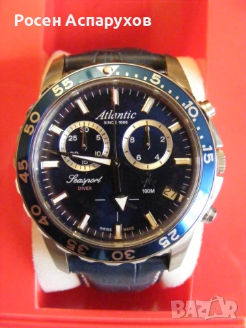 Atlantic Seasport Men Diver Chronograph 100 M., снимка 1