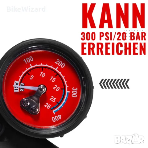Pro Bike Tool  Помпа за амортисьор за велосипед до 300 PSI 20 бара НОВА, снимка 4 - Аксесоари за велосипеди - 47817612