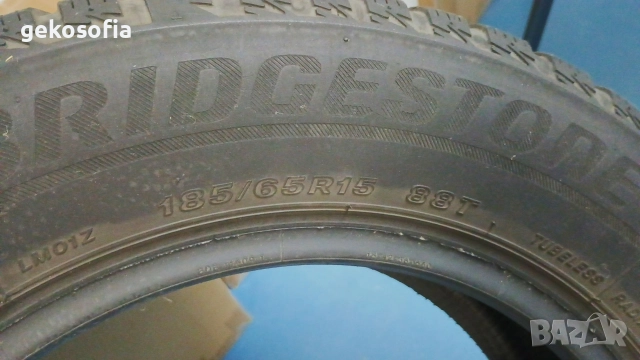 Добри Зимни гуми BRIDGESTONE 185/65/R15 - 2 БРОЯ/ без забележки, снимка 14 - Гуми и джанти - 52022509